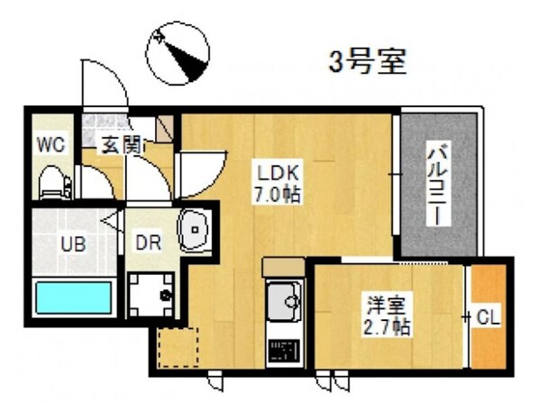 舟入南駅 徒歩4分 1階の物件間取画像